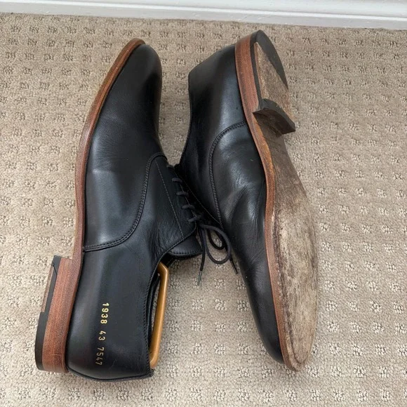 Common Projects Oxford Dress Shoes in Black Men US 10 EU 43 Designer Preppy